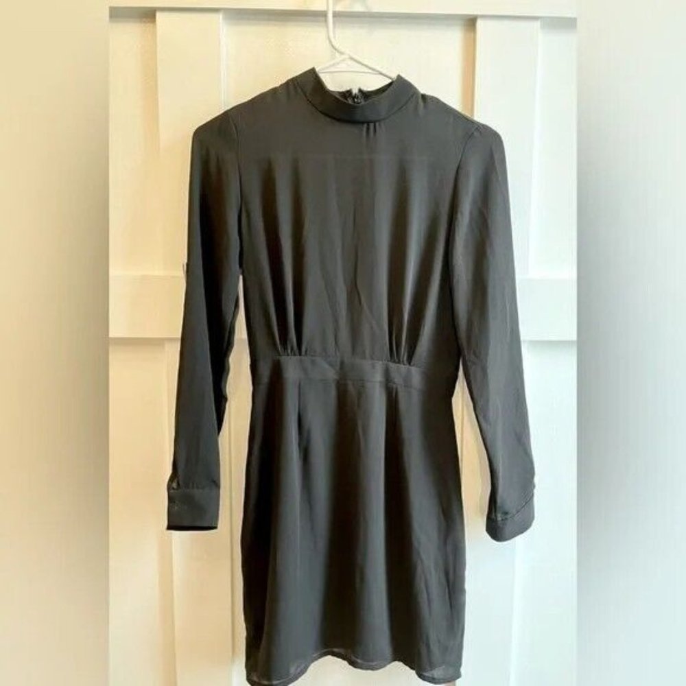 ASOS Petite - High Neck Collared Dress - Size 2 - Long Sleeves